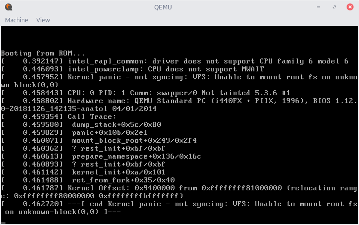 First run of this kernel
