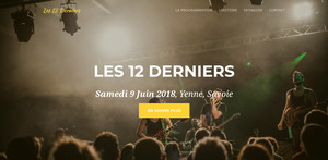 Homepage of the music festival Les 12 Derniers
