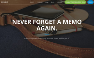 Homepage of Memoiz